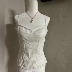 Shape white Panel Detail Zip back Corset from PRETTY LITTLE THING. 👋😍!!!!